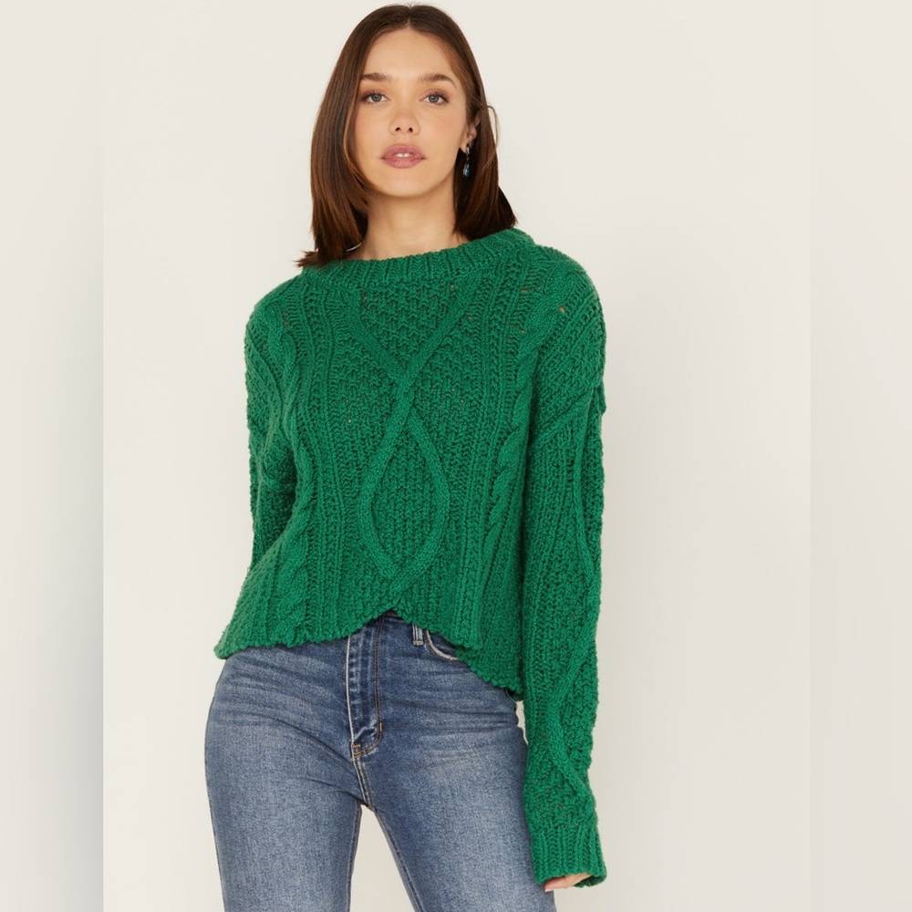 Free People Cable Knit Sweater Size S NWOT